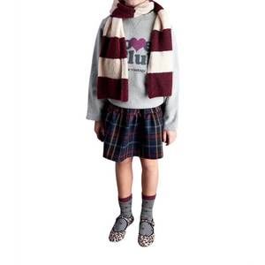 NEW TOCOTO VINTAGE mini checked skirt in navy multi